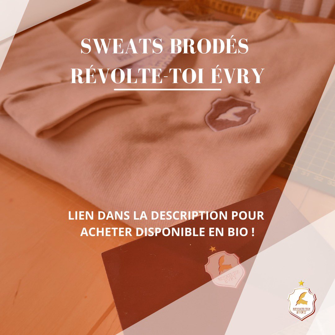 RevolteToiEvry's tweet photo. Chers révoltés, 

Ne dit-on pas que la simplicité est l’habit de la perfection ? Ainsi les sweats Révolte-toi Évry (brodés avec amour) n’attendent que vous. 🌟

La précommande est ouverte jusqu’au 10 avril et se fait sur notre site internet dont le lien est en bio. 💫 https://t.co/Px2uFjAdSe