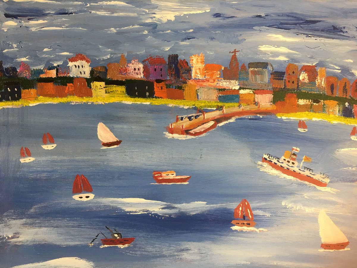 GatehouseArts's tweet photo. Current Gatehouse exhibition in our window is by local artist Trevor Hesketh. Check it out while you’re up the town. #art #Harlowart #exhibition #newwork #boats #artistsontwitter #galleryshow #essexart #harlow https://t.co/UO9GrRBeFF