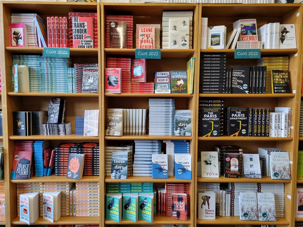 KennysBookshop's tweet photo. Books by Cúirt Festival authors at Kennys. If you are in town for the festival, we'd love to welcome you to the bookshop. @CuirtFestival #Cuirt #Galway https://t.co/smeJEob46g
