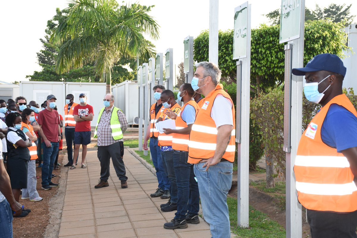 TotalEnergiesUG's tweet photo. To ensure @TotalEnergies' 1st core value of 'SAFETY,' #Health #Safety &amp; #Environment drills are regularly organized to increase awareness on responding to emergencies quickly, calmly &amp; safely. Our #Tilenga project field team were taken through an #HSE drill. #TilengaSiteUpdates https://t.co/CRhCaiscmJ
