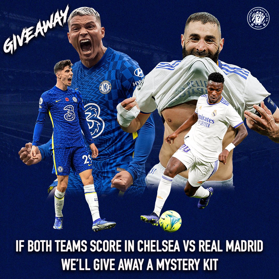 MysteryFootyco's tweet image. 🚨 GIVEAWAY 🚨 

If both teams score in the Chelsea vs Real Madrid game we’ll give away a mystery football kit box 📦🔥

To enter-

1️⃣Follow @MysteryFootyco 

2️⃣ Retweet 🔁

Good Luck 🤞 

Winner announced tomorrow 📅