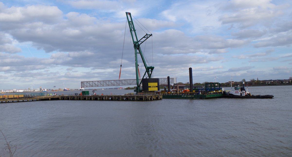 The brow for <a href="/barkingriver/">Barking Riverside London</a> pier was installed yesterday evening. #BarkingPier #BarkingRiverside