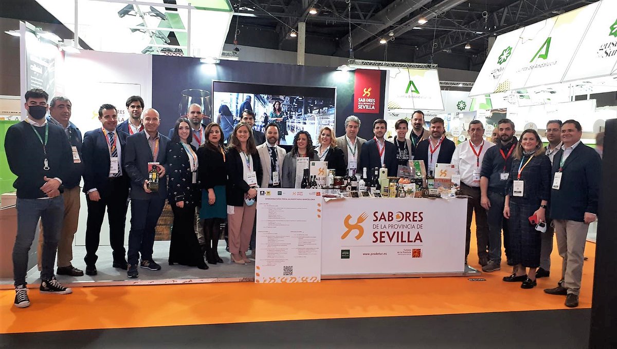 prodetur's tweet photo. 25 empresas de la provincia participan en la feria "Alimentaria" bajo la marca de productos locales "Sabores de la Provincia de Sevilla". https://t.co/UpBuBQ7jgN. @DIPUSEVI, @SaboresSevilla,   @AgriculturAnd, @AlimentariaBCN, #GastronomíaProvinciaSevilla, #SaboresProvinciaSevilla https://t.co/w8GcEvBngM