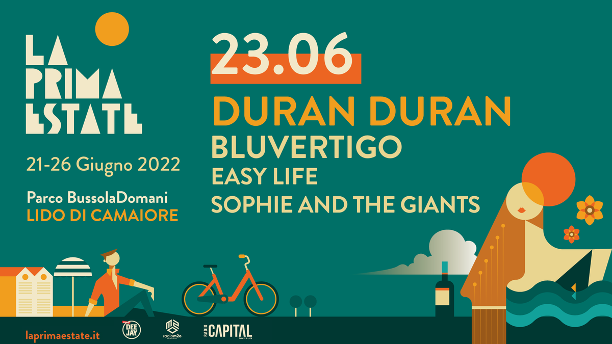 La_Prima_Estate's tweet photo. I Bluvertigo si aggiungono al cartellone de La Prima Estate nella serata del 23 giugno che avrà i Duran Duran come headliner.

Per la stessa serata annunciata anche la band britannica Sophie and the Giants 

Informazioni e biglietti:
https://t.co/s4QGu8w5E9

#LaPrimaEstate https://t.co/CFgk96PPEw