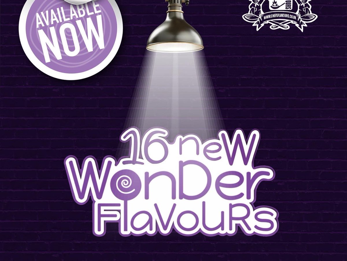 16 new Wonder Flavours! 
Available now at Chefs Flavours!

chefsflavours.co.uk/collections/wo…

#chefsflavours  #wonderflavours  #newflavours  #diyeliquid  #vape  #foodflavourings  #vapejuice  #vapedeals