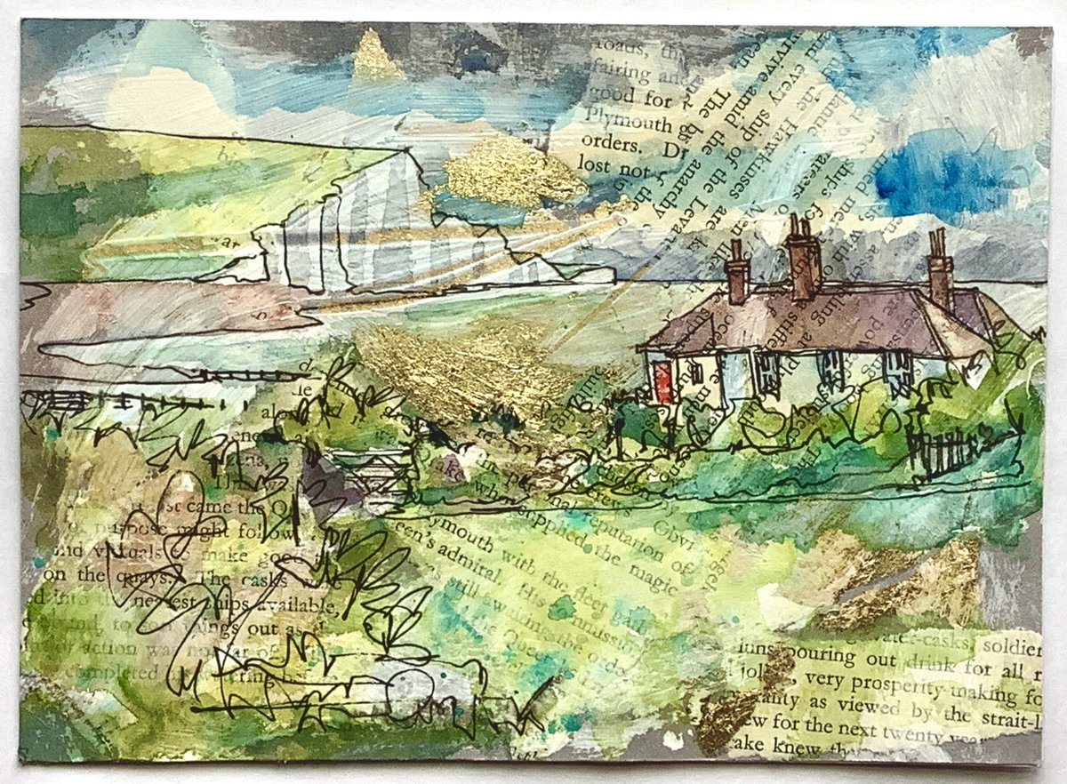 This postcard sketch ready to post off to @twitrartexhibit #tae22
