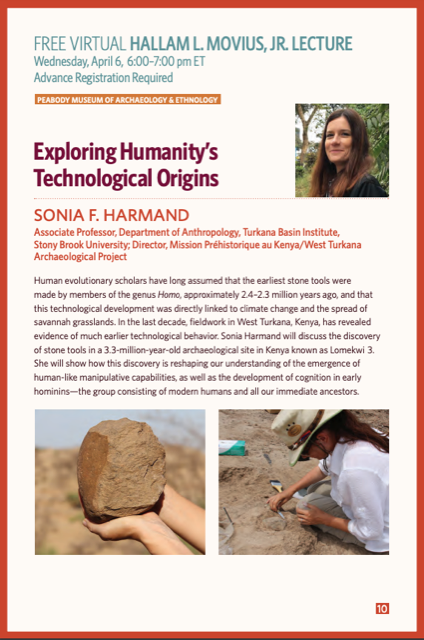 turkanabasin's tweet photo. Free virtual public lecture today!
'Exploring Humanity’s Technological Origins' by Sonia F. Harmand (Associate Professor, Dept of Anthropology, Turkana Basin Institute, Stony Brook University)

Register - https://t.co/rjcbguYZZi

Hosted by @HarvardMuseums courtesy @peabodymuseum https://t.co/zMyxHSFpbk