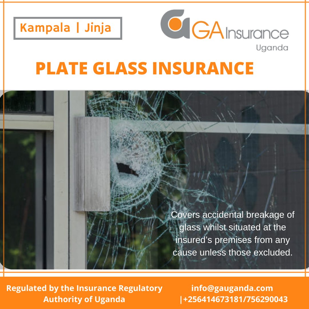 ga_uganda's tweet photo. The plate-glass insurance covers accidental breakage of glass while situated at the insured's premises.
Get your quote online in only 3mins
Link: https://t.co/HEbrm18Md3
#GAInsuranceUganda #GARestAssured #plateglass #generalinsurance #Insurance https://t.co/a9S0PmFd3F