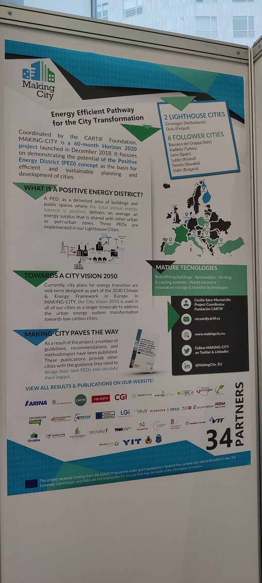 CARTIFCT's tweet photo. El equipo de Programas de @CARTIFCT está presente en la 11ª Conferencia de #HorizonteEuropa donde se puede ver información de 5 de los proyectos en los que formamos parte.

▶ @TALENT_H2020 | @NemoCities | @Fusilli_project | @MakingCity_EU | @walnut_project https://t.co/9fxS7bu5Ml