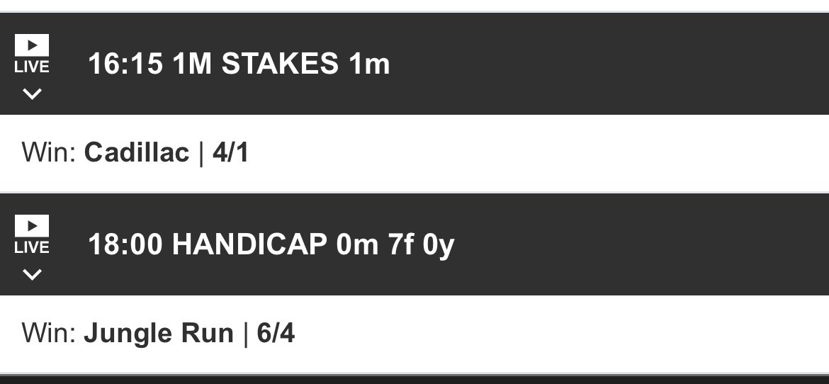 Racing_Punters's tweet photo. Singles &amp; double for today. Love the Cad. https://t.co/i9AElEeB4N