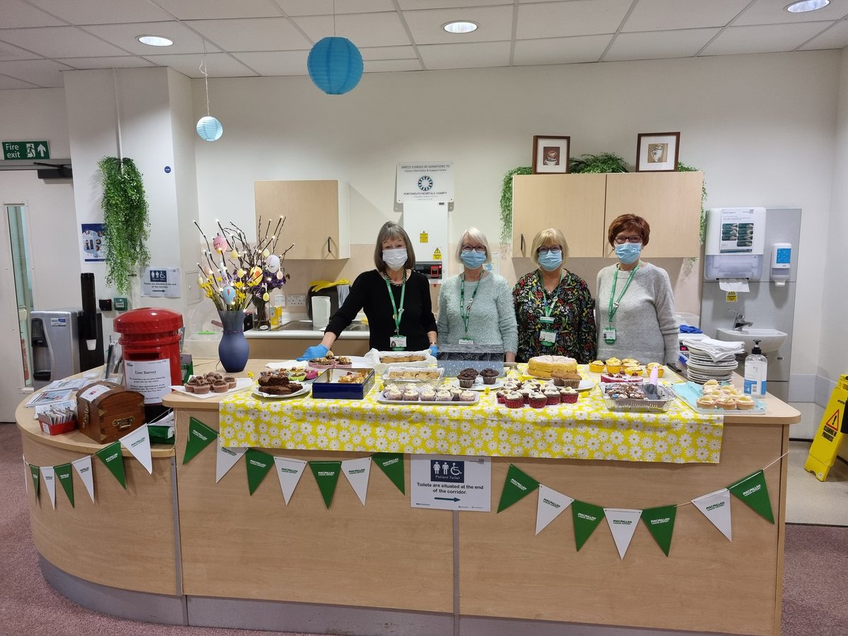 MamaBrownPT's tweet photo. Come find us today for our first ever Spring Fayre! We're in the Macmillan Centre on B Level. Raising money for our Charitable Fund - come hungry! 💚💚💚

@PorthospCharity @PHU_NHS @PHURecruitment @MacmillanQa @icu_portsmouth @SLTQA @portsmouthnews https://t.co/ckHHdMNRyG