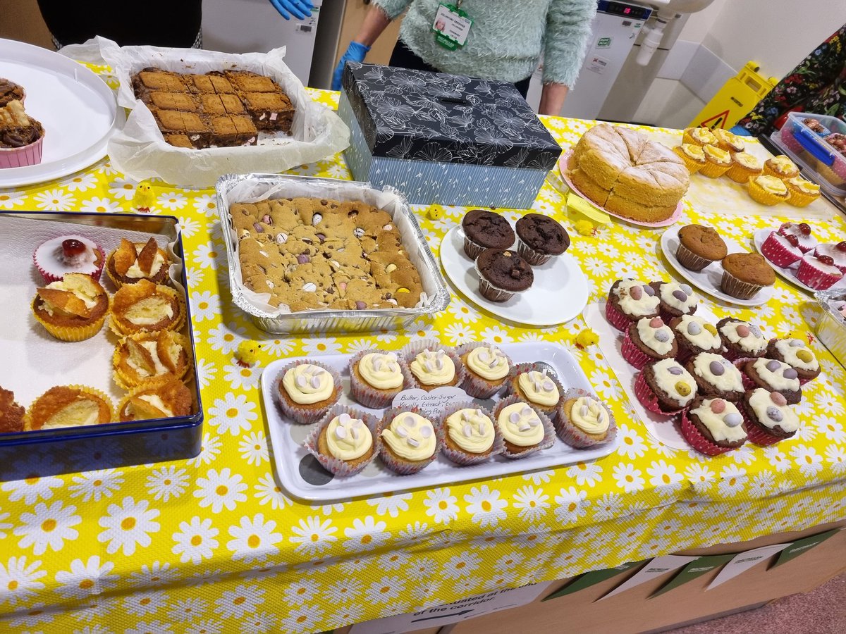 MamaBrownPT's tweet photo. Come find us today for our first ever Spring Fayre! We're in the Macmillan Centre on B Level. Raising money for our Charitable Fund - come hungry! 💚💚💚

@PorthospCharity @PHU_NHS @PHURecruitment @MacmillanQa @icu_portsmouth @SLTQA @portsmouthnews https://t.co/ckHHdMNRyG