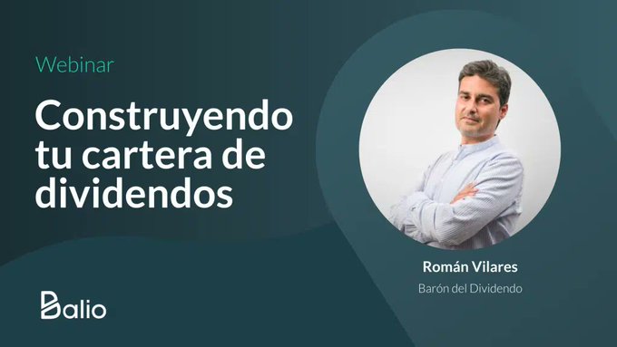 📆 Mañana a las 19 horas estaré en los webminarios de <a href="/Balio/">Balio</a> para dar unas pautas 📝 de cómo construir una cartera enfocada a #dividendos

Apúntate aquí 👇
balio.app/webinars/