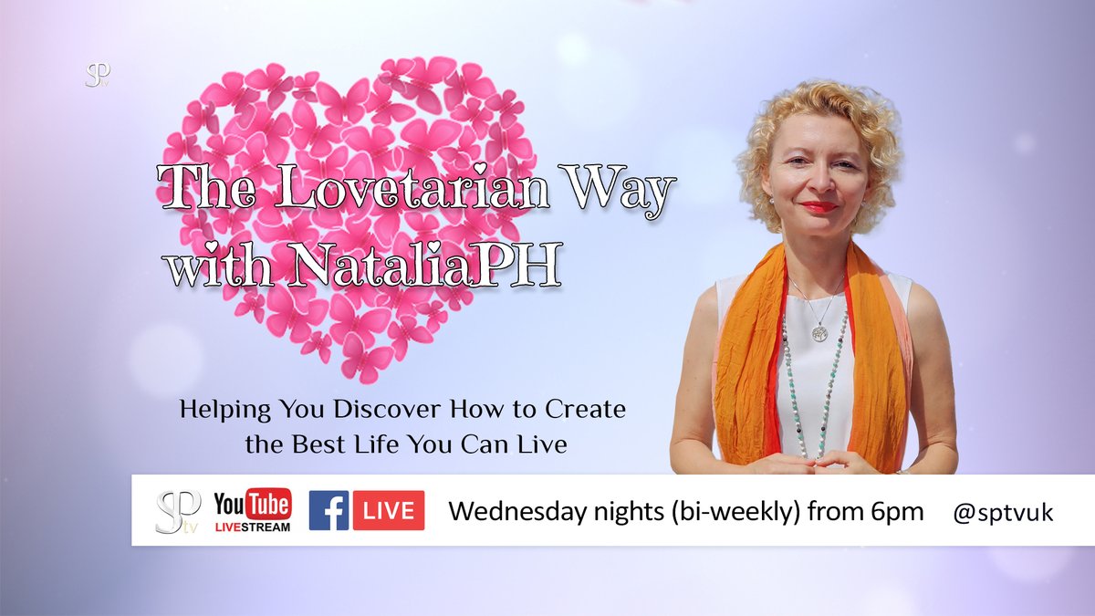 Today from 6pm (UK time) we have ‘The Lovetarian Way’ with NataliaPH offering a great opportunity to empower and uplift your life mission. 

Tonight from 8pm (UK time) we join Jacey Marsh for an evening of psychic readings.

#sptvuk #sptv #empowerment #upliftment #psychicreadings
