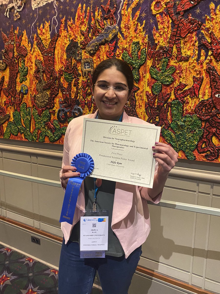 Congrats on winning the best poster competition <a href="/AkilaRam6/">Akila Ram</a> in the Neuropharm division <a href="/ASPET/">ASPET</a>!