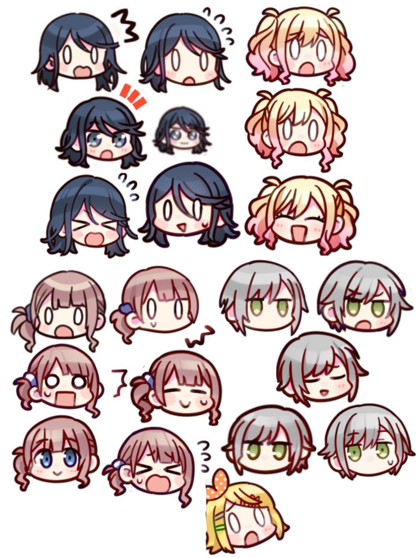 はみっとツナヤシ セカイの4コマ 100話 記念に吹き出しに描かれた小さいお顔達を集めてユニットごとにまとめてみました 例外として吹き出しに付いてなくてもお顔のみで描かれている子もいれました セカイの4コマ プロセカ 大好き 小さなお顔達