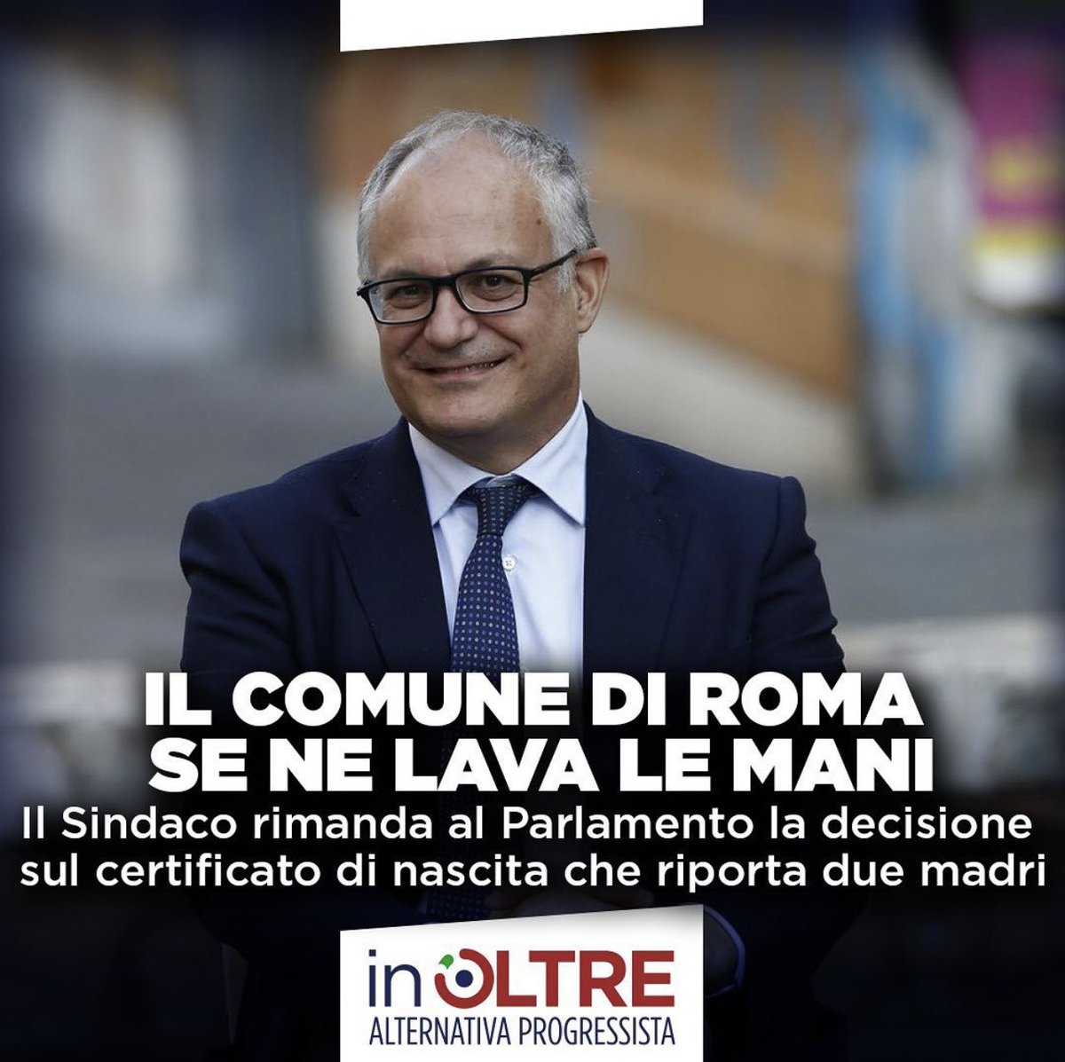 Il comune di Roma non trascrive un certificato di nascita francese perché riporta 2 madri rimandando al Parlamento e al Viminale. Rimandare al Parlamento una simile questione già affrontata
da altro sindaco è sempre un "lavarsene le mani" pilatesco. #roma #inoltre