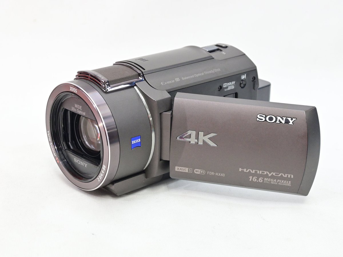 matsuzakayainfo's tweet photo. ☆新着情報★
メーカーSONY
商品名FDR-AX40 (Bronze Brown)
価格　61,800円
程度　良品

ソニー ビデオカメラ FDR-AX40 です！
高倍率のレベルの高いビデオカメラです！
良好な状態です！

↓商品URL↓
https://t.co/zf73sZCR2d

＃松坂屋カメラ　＃AX40　＃ビデオカメラ　＃ソニー　＃カメラ https://t.co/qLelceCEDy