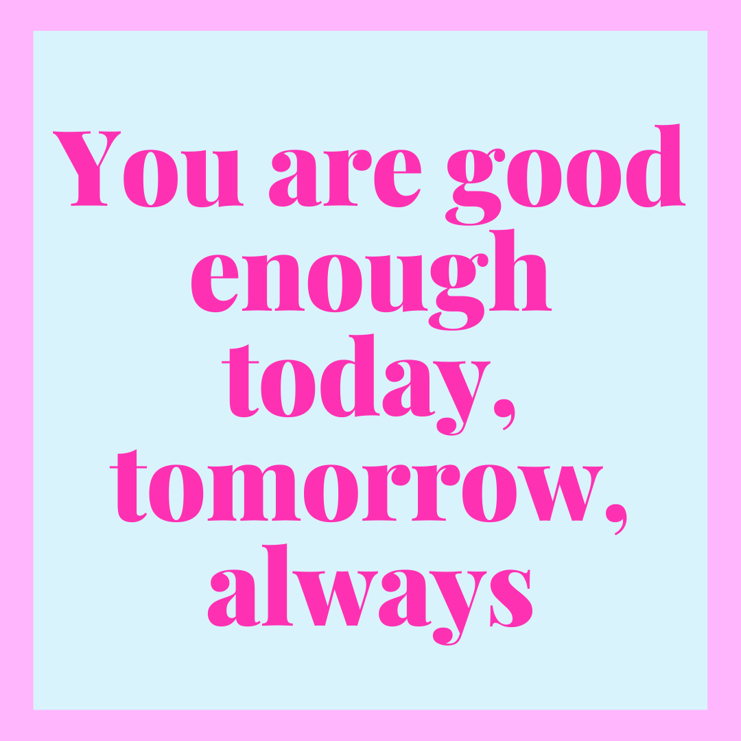Just a few simple sayings, inspired by our conversation with Casey McQuillen this week, to help us feel good about ourselves.
Repeating some words of self-love and encouragement might not solve the problem, but we find it definitely doesn't hurt.

#selfacceptance #selflove #quote