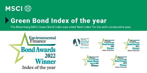 MSCI_Inc's tweet photo. The Bloomberg MSCI Green Bond Index voted ‘Best Index’ for the sixth consecutive year by Environmental Finance. Know more – https://t.co/MBiaOIPwHD #ESGIndex #GreenBondIndex #ESGInvesting https://t.co/O6BZKKA1D4