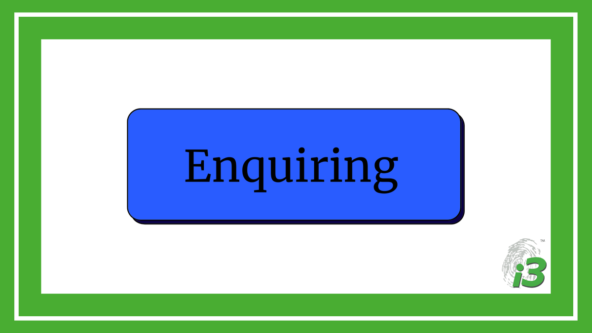 i3profiling's tweet photo. As one of the 7 Individual Instinctive Indicators, Enquiring is the indicator that represents a person who:

✅ Is a deep-thinker
✅ Pays attention to the facts
✅ Remains objective
✅ Enjoys researching projects or tasks
✅ Presents material in a logical, systematic way https://t.co/2K9wYeLCa1
