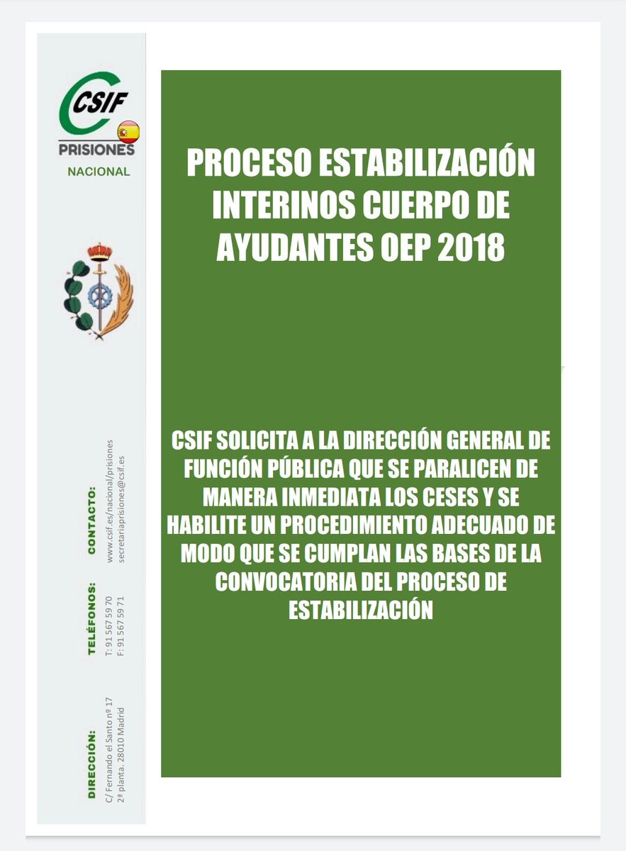 CSIFPRISIONES's tweet photo. https://t.co/ErsUxwmSQW