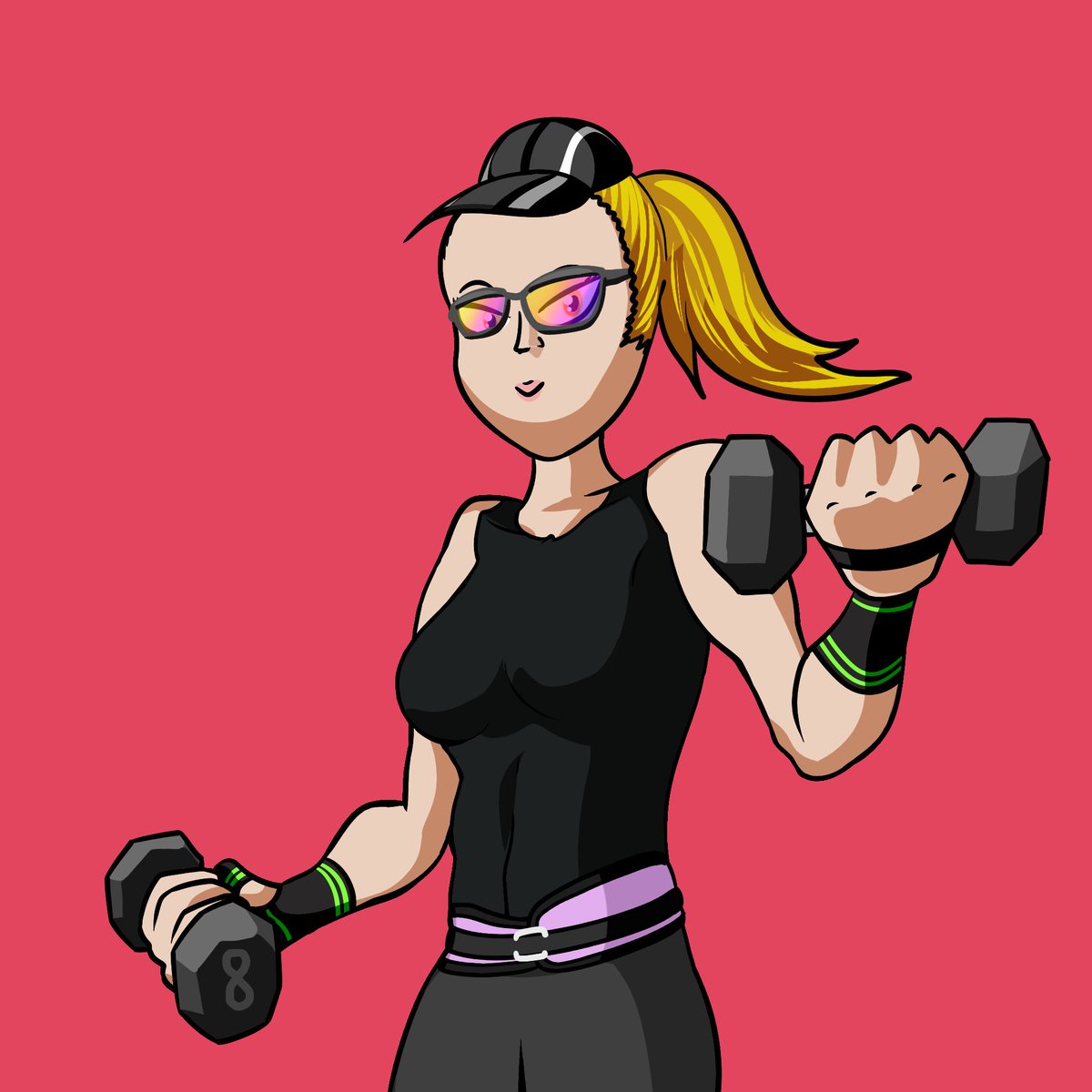 Crossfittie builds muscle with her 8 kg dumbbells. #wednesdaythought #wednesdaymotivation #tatapower #ikon #blockchain #businessproposal #pixelwar #crossfit #gym #morning #workout #personaltrainer #motivate #fitness