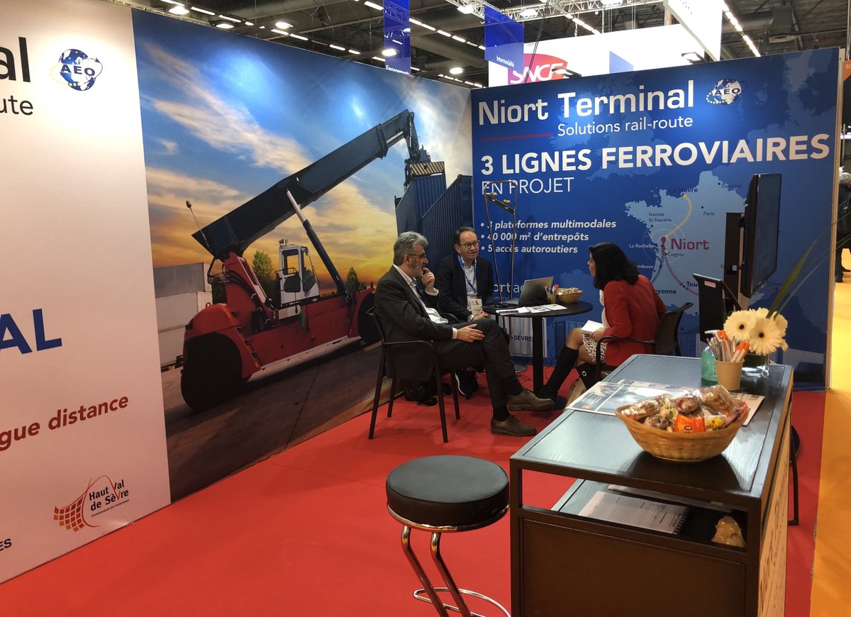 Promotion du Transport ferroviaire à la SITL du 5 au 8 avril. Transition écologique et énergétique avec 3 terminaux ferroviaires: Niort, Prahecq, La Crèche #SITL