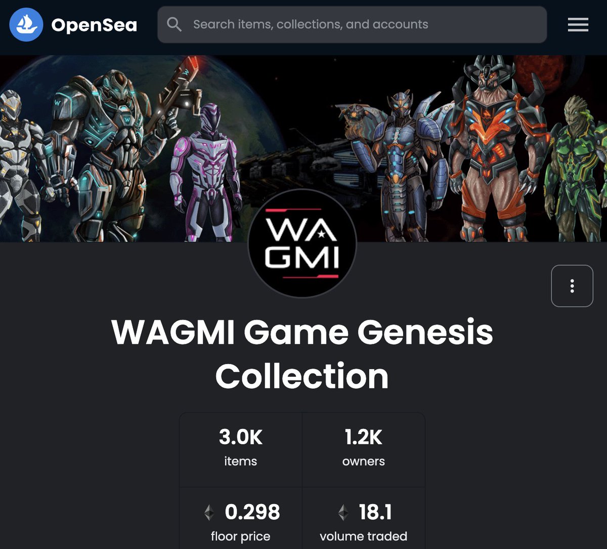 We are so thrilled for those who were able to mint a Genesis #NFT. 

Mint is officially SOLD OUT!

You can buy one on here: 
Opensea.io/collection/wag…

A special thank you for those who believe in us and those who worked so hard to help get the word out!

#WAGMI #WAGMIArmy