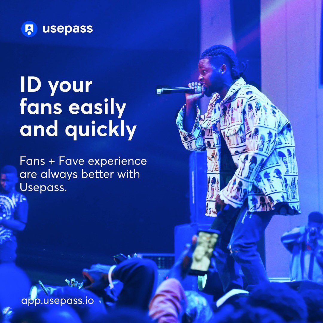 Planning your concert or album listening party? Usepass is what you need. Your faves Olamide, Bnxn and Naira Marley trust us, so should you. 
 
Start here app.usepass.io