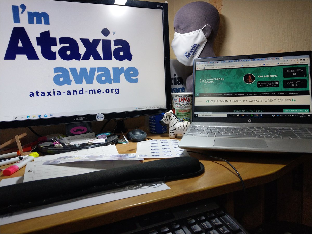Ataxia_and_Me's tweet photo. Getting ready for @CharitableRadio  webinar/Seminar
#Charity #Radio
#RadioForGood https://t.co/aVUZuiHWy1