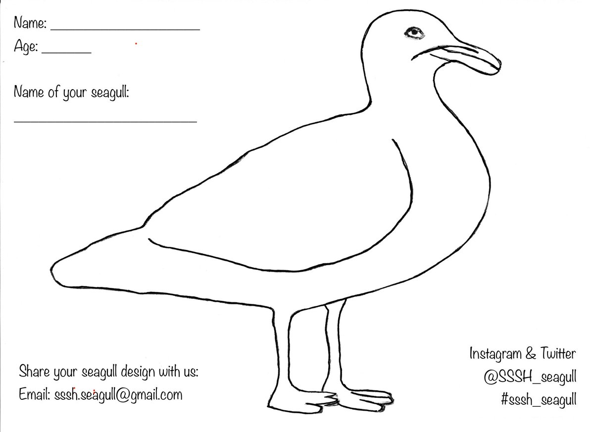sssh_seagull's tweet photo. Competition time! Design a seagull and the winning image will be transferred on to the sculpture and will feature in our fantastic Summer trail. Please tag #sssh_seagull or send to sssh.seagull@gmail.com by 24th April 2022. We can't wait to see all of your amazing art work. https://t.co/FMjbp6u5CT