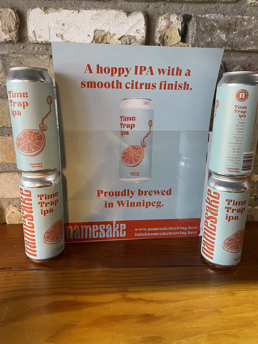 theNobBar's tweet image. It’s back!! When we first got this wonderful beer it sold out before we could post about it! Namesake brewing Time Trap IPA!!