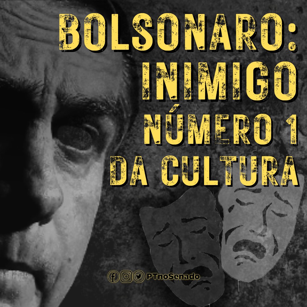 PTnoSenado's tweet photo. BOLSONARO MENTE p/ vetar a Lei Paulo Gustavo. Alega criação de nova despesa,mas projeto apenas garante a liberação de recursos de dois fundos da cultura. Portanto,o dinheiro já existe, já é da cultura e está parado. Presidente persegue e sufoca setor que gera 2,5% do PIB nacional https://t.co/lNTQy8G5ZL