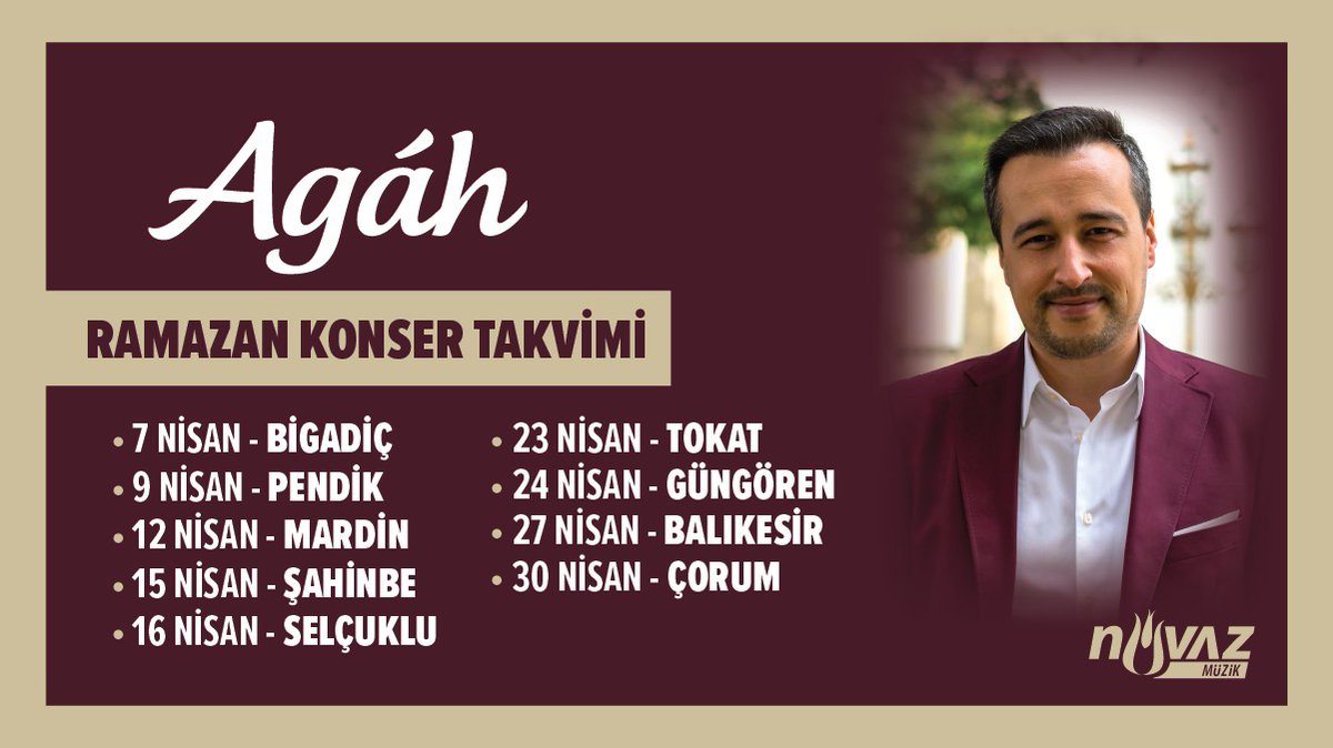 nuvazmuzik's tweet photo. 🎼 Kendine has üslubu, yorumu ve dillerden düşmeyen ilahileriyle Agâh, bu Ramazan ve her zaman sizlerle. 🎵🎶
@Agah_Terzi
#Agâh #AgâhTerzi #TasavvufMüziği #YetimKasidesi #SeyreyleGüzel #BüşraLena #YunusEmre #AlvarlıEfe https://t.co/zvBsHEl1ES