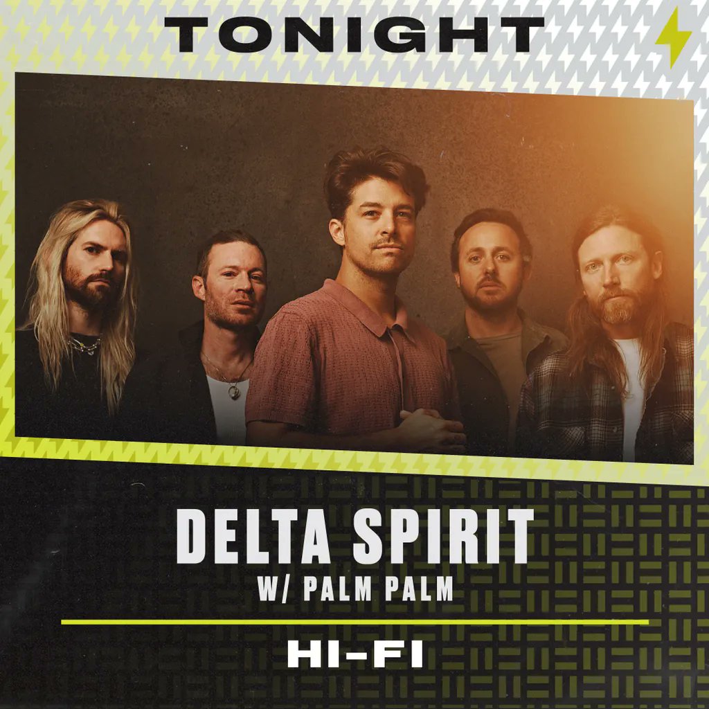 TONIGHT ⚡️ @deltaspirit takes the #HIFIIndy stage w/ special guests Palm Palm 🎶 Doors: 7PM | Music: 8PM Tickets still available at box office + fanlink.to/delta-spirit 🎫