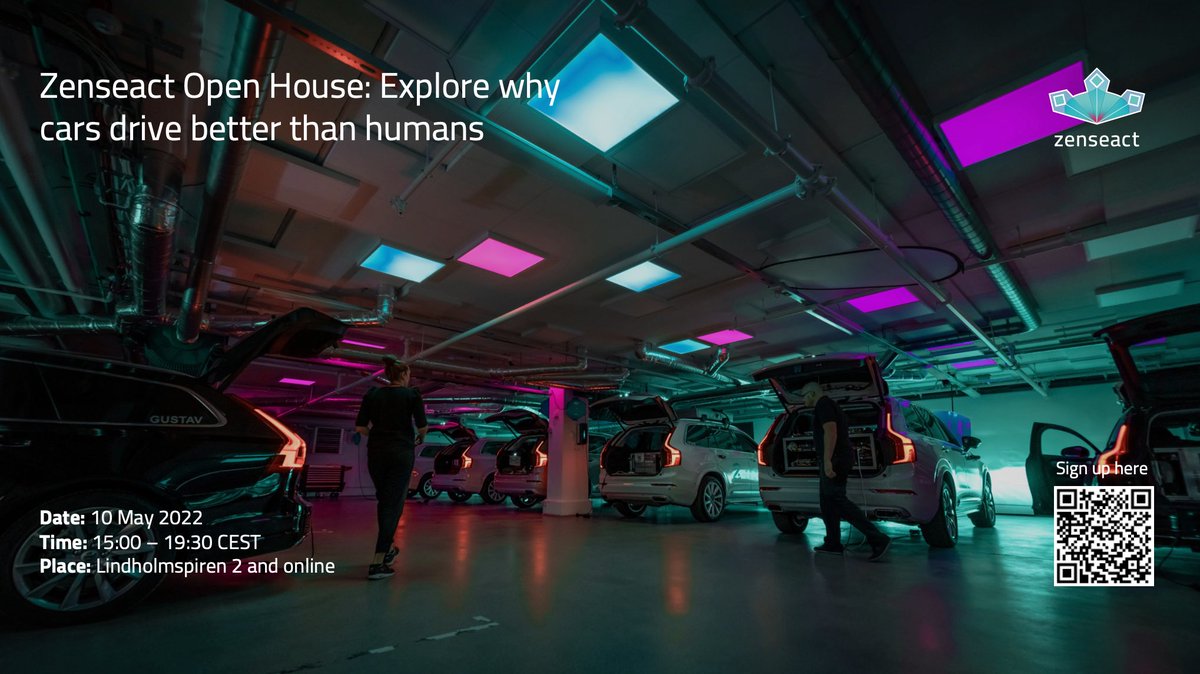 Zenseact Open House: Explore why cars drive better than humans 

Join our open house to discover the secrets of self-driving technology. 
Learn more about the event and sign up at this link: bit.ly/3r4ZuUE

#towardszerofaster #safetybydesign #autonomousdriving