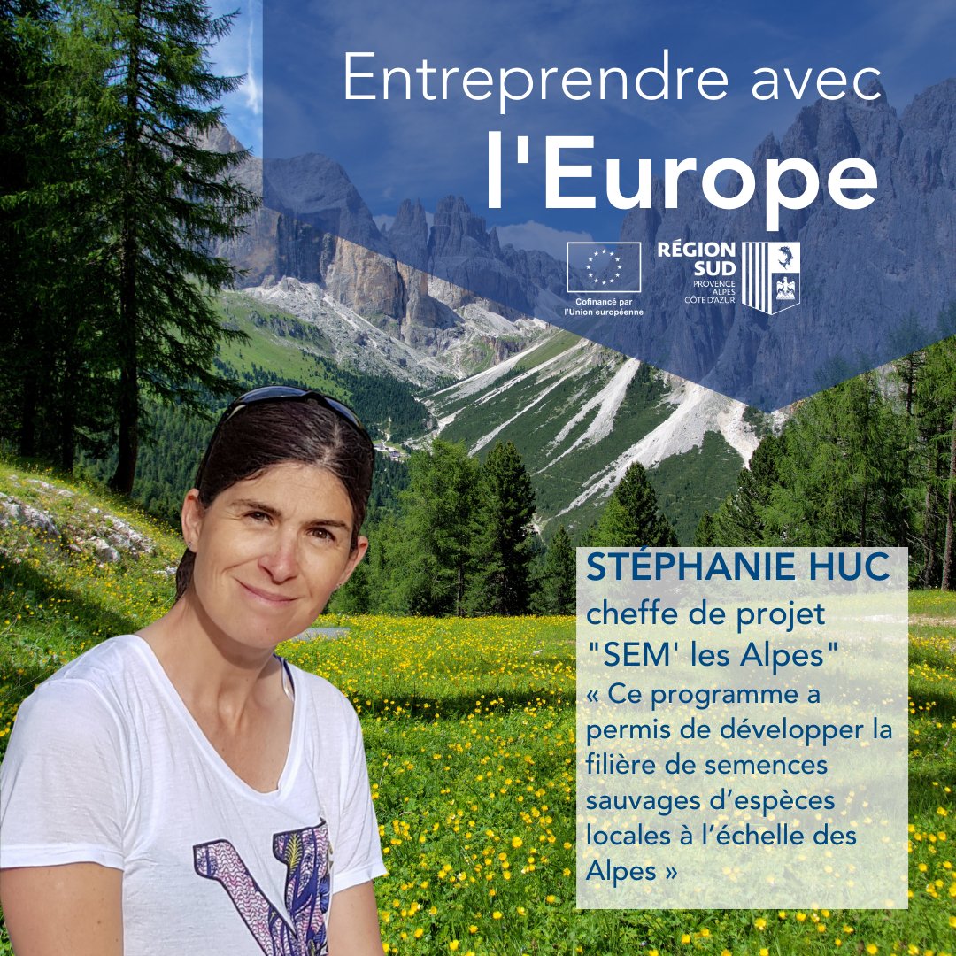 Europedanslesud's tweet photo. A l'approche de l'événement de Bilan 14-21 et de l'ouverture du plan 21-27, on vous présente des porteurs et porteuses de projet ! Cette fois-ci, zoom sur le projet #SemLesAples 🌄
#ecologie #ski #vegetalisation #massifalpin #UEinmyregion https://t.co/cIEkBqo3FN
