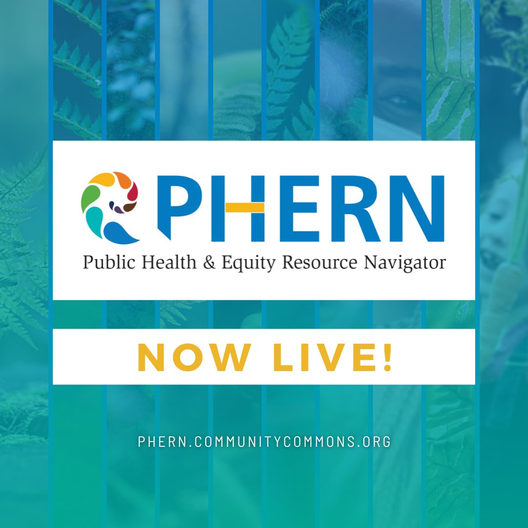 CommunityCommon's tweet image. Introducing the Public Health & Equity Resource Navigator!
Home to 1,000+ curated resources, #PHERN helps changemakers end the pandemic, advance equity, and build a resilient public health system.
Created by #AllianceDPR @publichealth & @CommunityCommon
l8r.it/EaTi