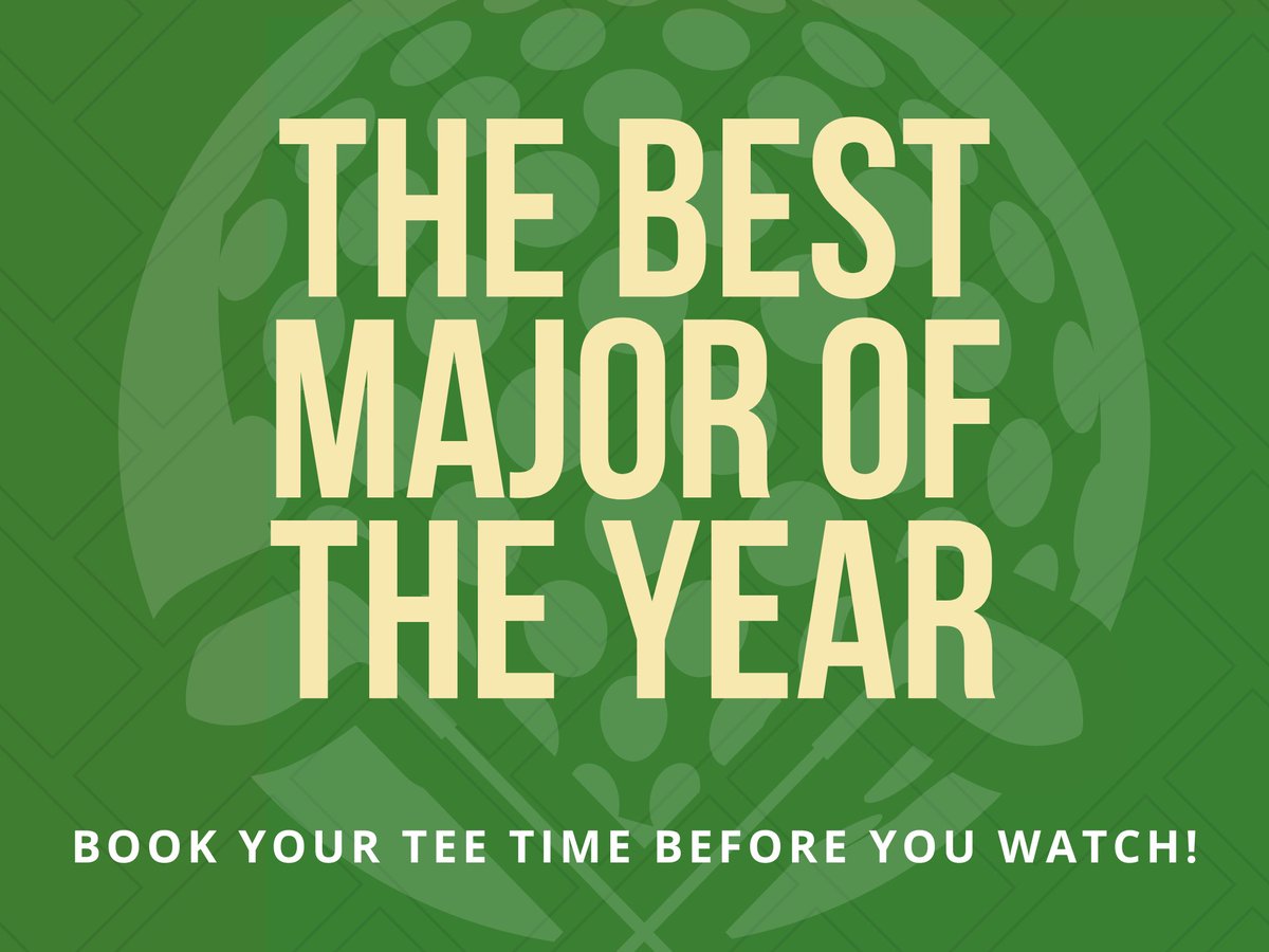 Get a round of golf in before you watch the best Major of the year! Book now: bit.ly/3iTVGRM
