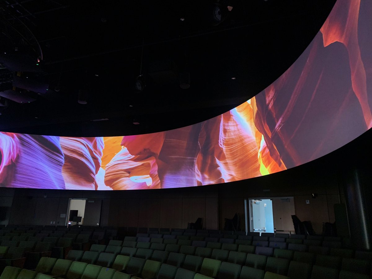 This immersive, 360 degree screen installed at Arizona State University, embodies the imagination and spirit of Stewart Filmscreen. If you can imagine it, we can build it. #ASU #HugeScreen #BigScreen #Projectionscreen #AVTweeps #customintegration #technologydesign #MadeInUSA