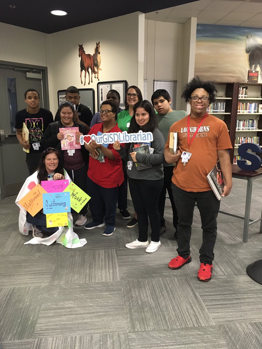 This class makes me happy! Thank you for brightening my day! <a href="/SHS_Mustangs/">Sachse High School 🎓</a> <a href="/GISDREADS/">Jeanine Boyett</a> <a href="/GISDTLD/">Teaching & Learning Development</a> #NationalLibraryWeek #GISDEffect