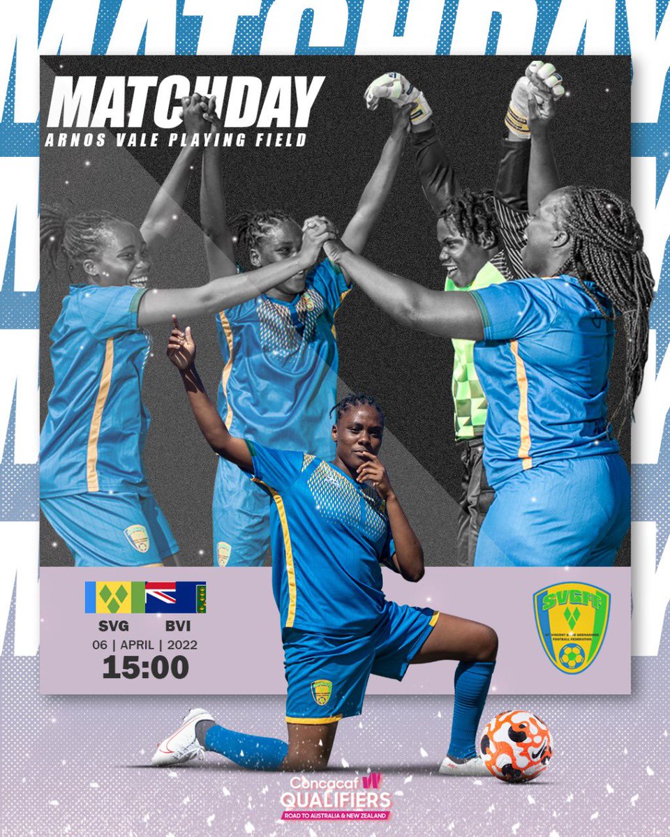 SVGFootball's tweet photo. It's Match Day!!!!!!🎉🎉🎉🎉🎉 SVG competes against BVI in the Concacaf Women's World Cup Qualifiers.
#svgff #vincy #football #Ladyheat https://t.co/bfykuOEf2T