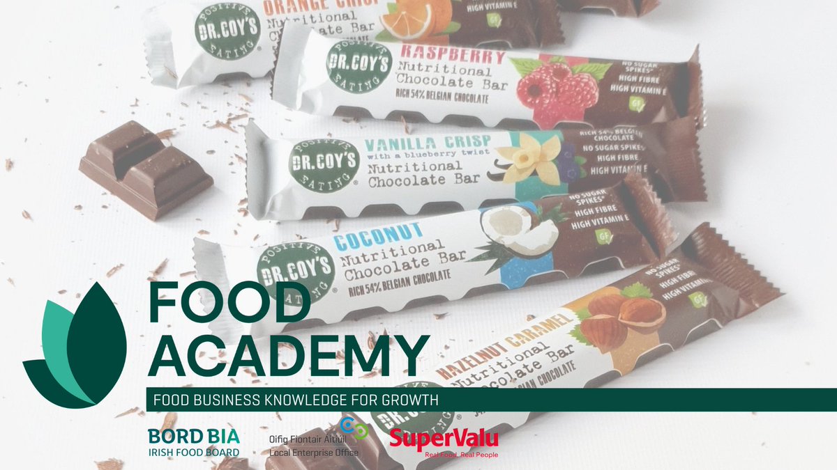 LEOWicklow's tweet photo. @DrCoys is a #Wicklow graduate of the Food Academy Programme.

Dr. Coy's offers an innovative patented chocolate with health and nutritional benefits. 

Keep an eye out for the range of their products in @SuperValuIRL

The #FoodAcademy is open for applications until April 8th. https://t.co/xPlEKit7F3