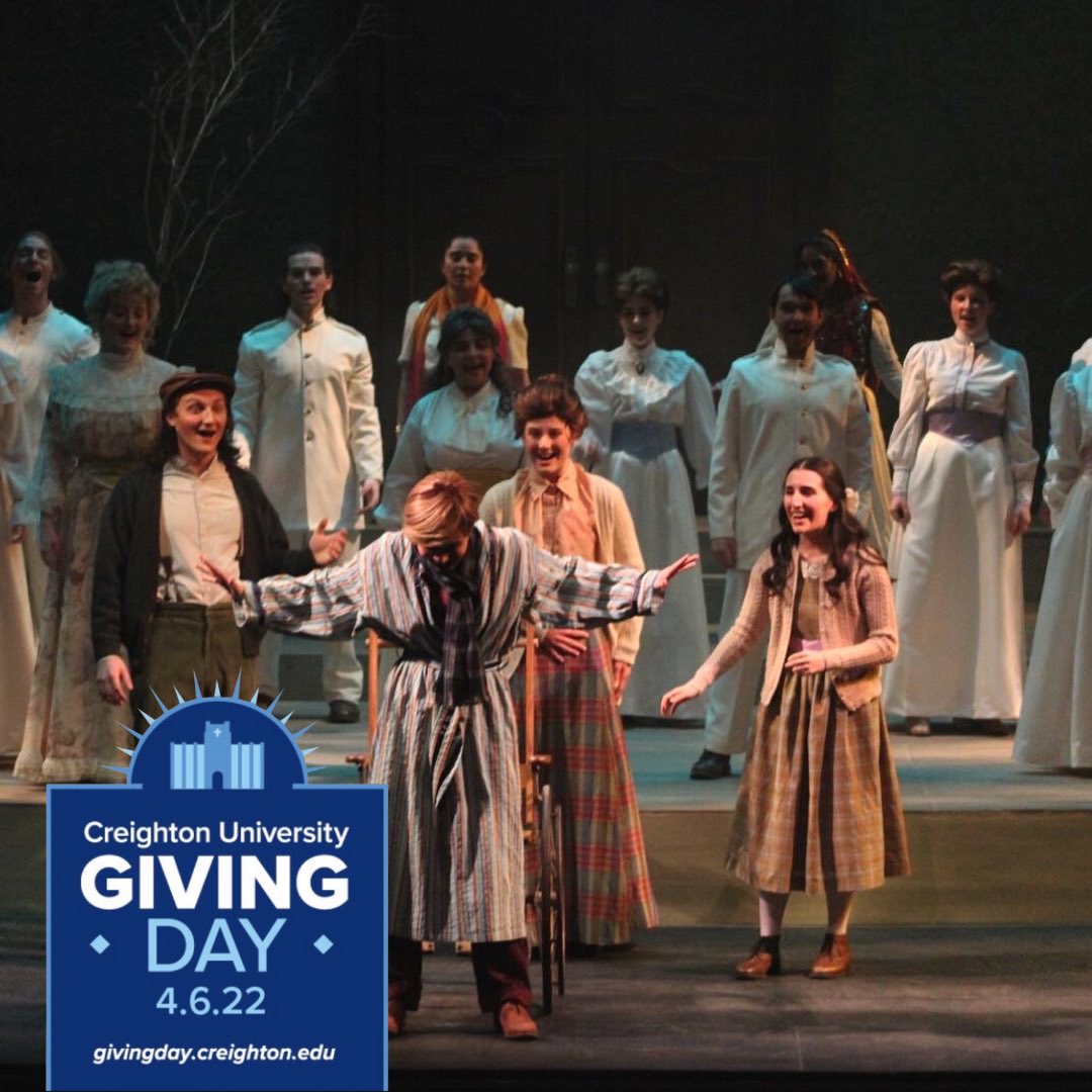 CreightonTHR's tweet photo. Giving Day is today! Please consider donating to help fund a performing arts education. https://t.co/UEtIgZljcB #jaysgive https://t.co/X6KTRiFgsN
