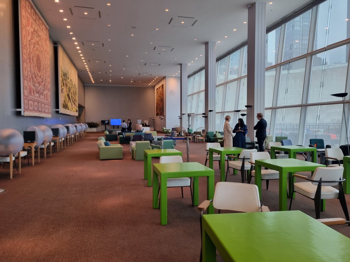 MikeGyula's tweet photo. Historic moment. After a two-year-long break, the #UN North Delegates Lounge opened its doors. Good to be here and experience its services again! 💯👍🙏👏 #backnormallife #delegateslounge #unitednations #endingcovid https://t.co/PglJtdBmzn