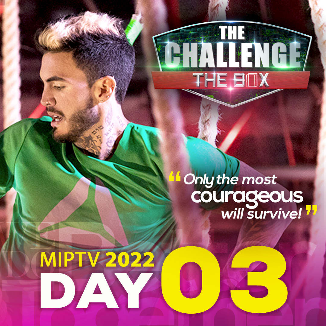 Tercer día en #MIPTV
Caracol presenta DESAFÍO THE BOX
Solo los más valientes, sobrevivirán!

Day three at #MIPTV
#Caracol presents The Challenge, The Box.