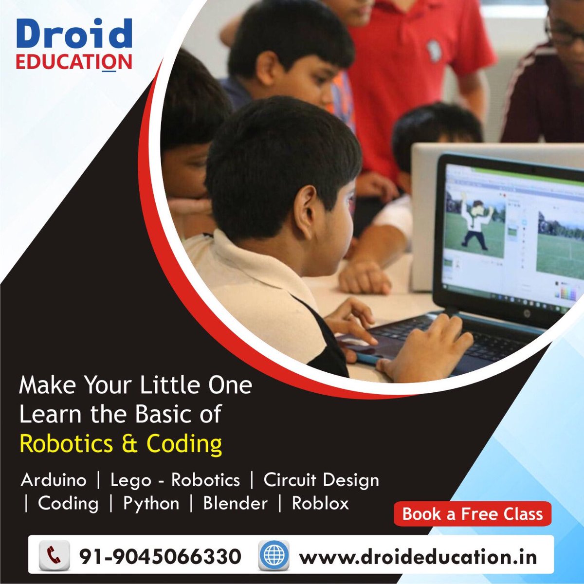 DroidEducation's tweet photo. Robotics &amp; Coding Classes for kids Age 6-16 years Book a Free Class - +919045066330

#coding #programming #developer #python #codinglife #tech #webdesign #robotics #Robotics #Arduino #codingisfun #students #studentsfirst #ArtificialIntelligence #21stcenturyskills #blender #Roblox https://t.co/mFZFF6iRAP