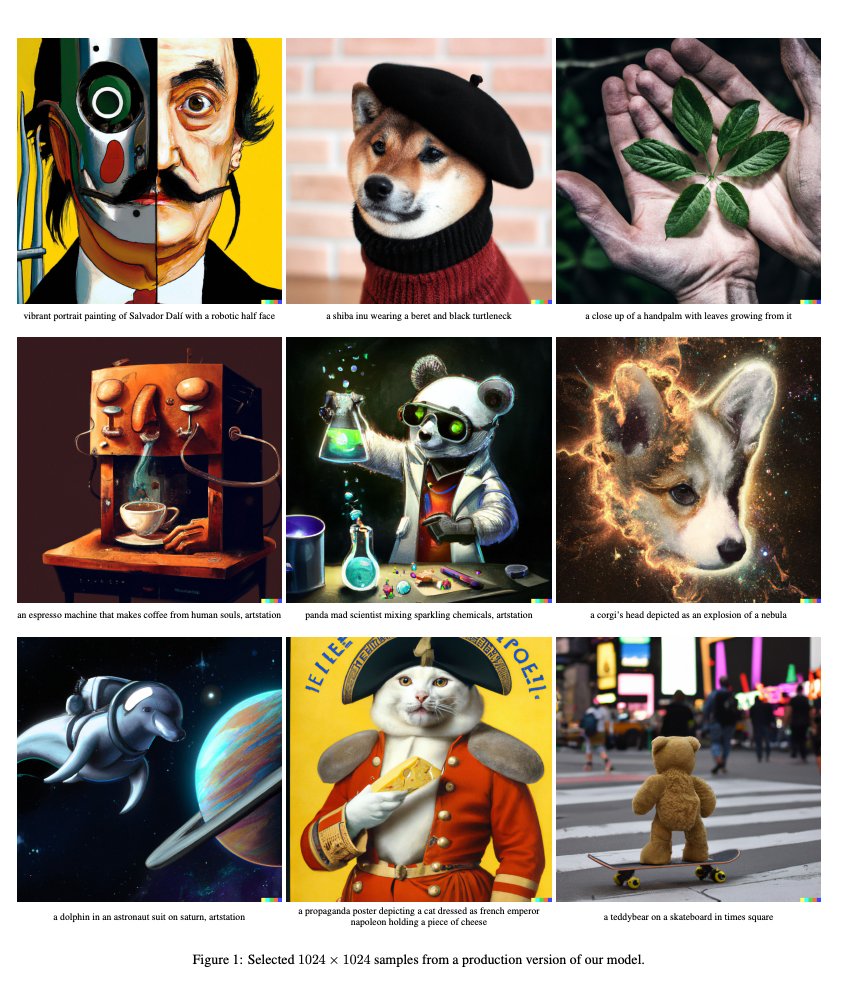 _akhaliq's tweet photo. Hierarchical Text-Conditional Image Generation with CLIP Latents
paper: https://t.co/cS10wW0ouZ

propose a two-stage model: a prior that generates a CLIP image embedding given a text caption, and a decoder that generates an image conditioned on the image embedding https://t.co/prQMfRCVPU