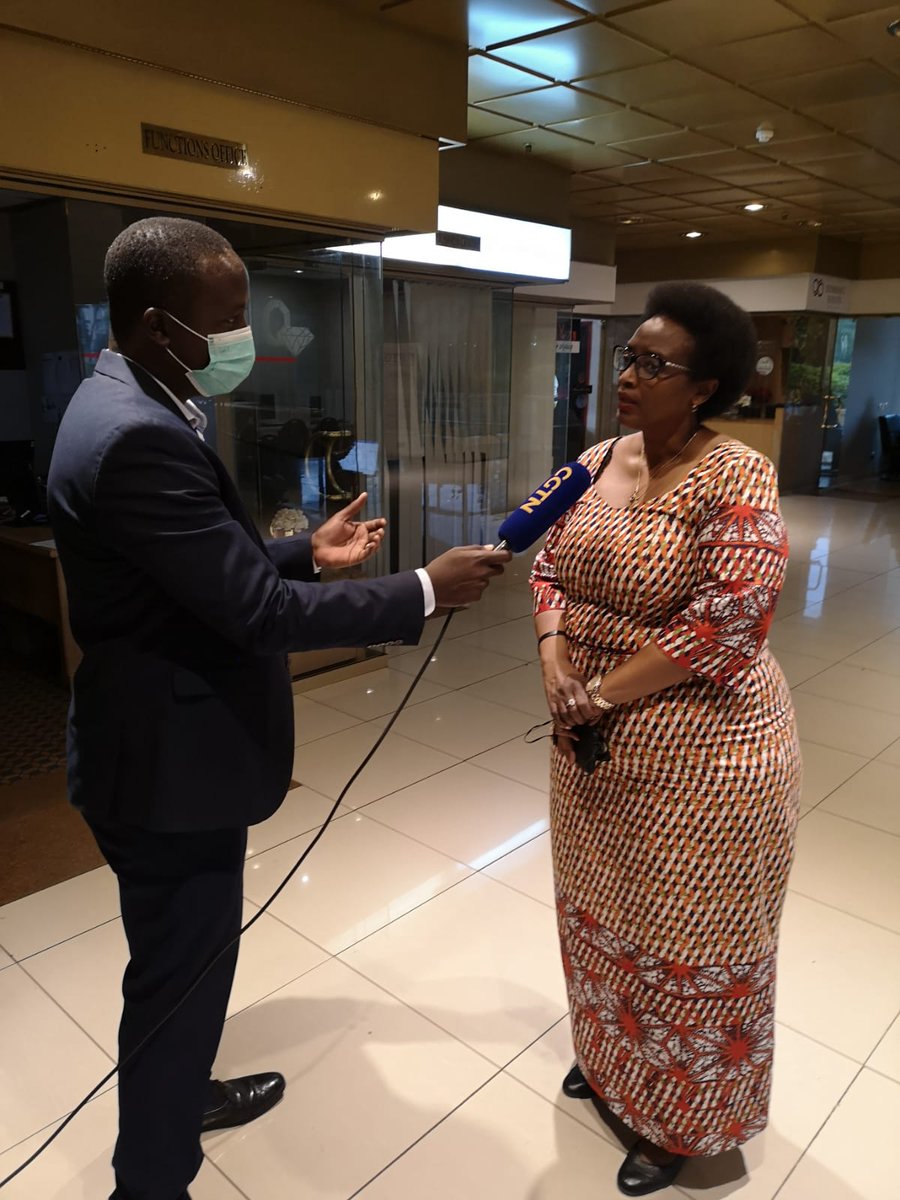 ATAFtax's tweet photo. The Acting Executive Secretary Ms Mary Baine addressing the media in Zimbabwe on the work of ATAF in assisting African countries as they navigate the global tax rules particularly on Pillar two.

#ATAF
#pillartwo https://t.co/FS5hQShcqi